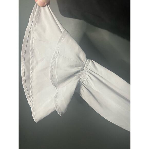 Pink Lily Woman’s Romantic Long Sleeve Ruffled Off The Shoulder Blouse- Size S - Picture 7 of 9